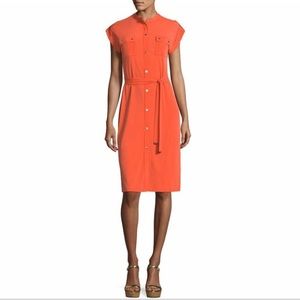 Michael Michael Kors Orange Shirt Dress